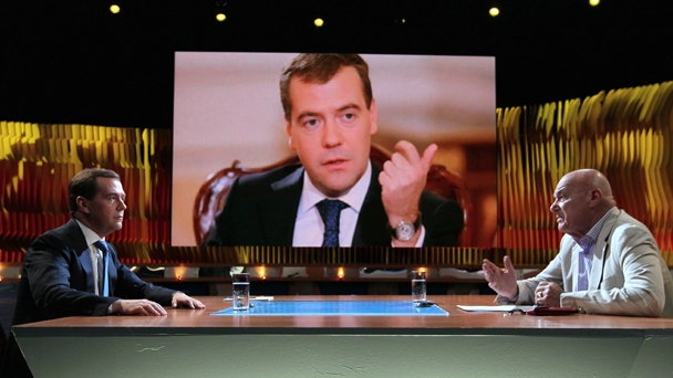 Председатель Правительства Российской Федерации Д.А.Медведев дал интервью программе «Познер» на Первом канале