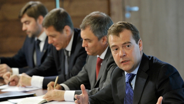 Председатель Правительства Российской Федерации Д.А.Медведев провёл встречу с руководством фракции «Единая Россия» в Государственной Думе Российской Федерации