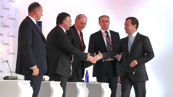 Prime Minister Dmitry Medvedev at plenary session of Innoprom-2012 forum