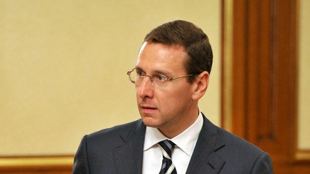 Министр регионального развития Российской Федерации О.М.Говорун перед заседанием Правительства Российской Федерации