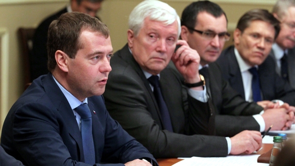 Председатель Правительства Российской Федерации Д.А.Медведев провёл переговоры с Премьер-министром Республики Беларусь М.В.Мясниковичем в расширенном составе