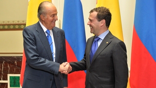 Председатель Правительства Российской Федерации Д.А.Медведев встретился с Королём Испании Хуаном Карлосом I