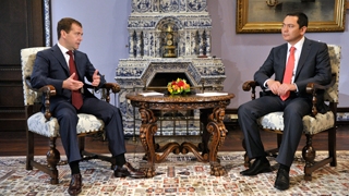 Председатель Правительства Российской Федерации Д.А.Медведев встретился с Премьер-министром Киргизии О.Т.Бабановым