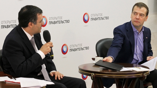 Prime Minister Dmitry Medvedev meets with Open Government experts
