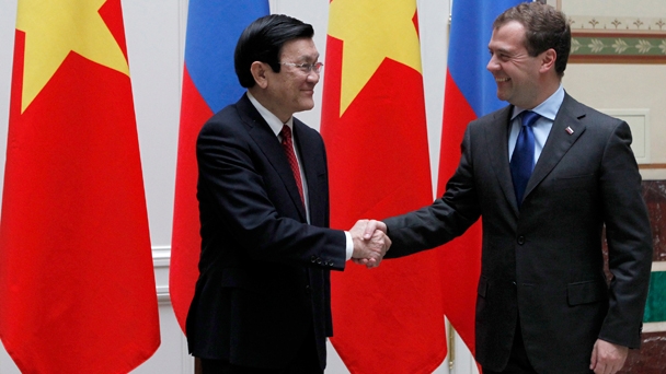 Prime Minister Dmitry Medvedev meeting with President of the Socialist Republic of Vietnam Truong Tan Sang
