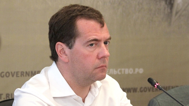 Prime Minister Dmitry Medvedev holds a meeting on supporting agricultural producers affected by the abnormal weather