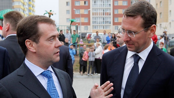 Председатель Правительства Российской Федерации Д.А.Медведев осмотрел новый микрорайон жилой застройки