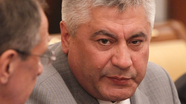 Minister of the Interior Vladimir Kolokoltsev at a government meeting