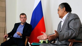 Председатель Правительства Российской Федерации Д.А.Медведев провёл рабочую встречу с губернатором Кемеровской области А.Г.Тулеевым