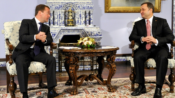 Prime Minister Dmitry Medvedev meets with Prime Minister of Moldova Vladimir Filat