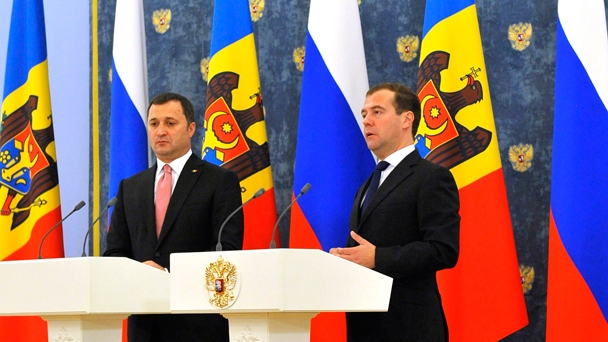 Председатель Правительства Д.А.Медведев и Премьер-министр Республики Молдовы В.В.Филат провели совместную пресс-конференцию