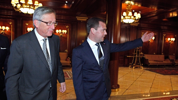 Председатель Правительства Дмитрий Медведев и Премьер-министр Люксембурга Жан-Клод Юнкер