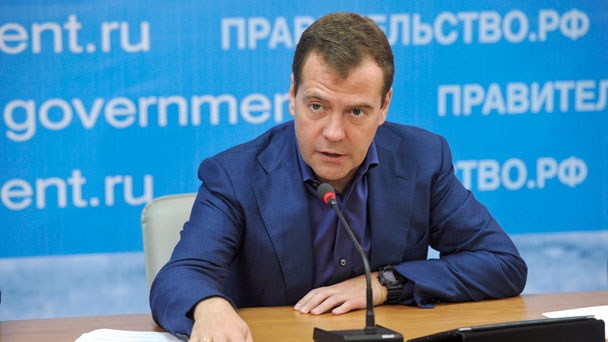 Prime Minister Dmitry Medvedev chairs a meeting on Russia`s rural social development