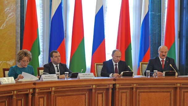 На заседании Высшего Государственного Совета Союзного государства России и Белоруссии