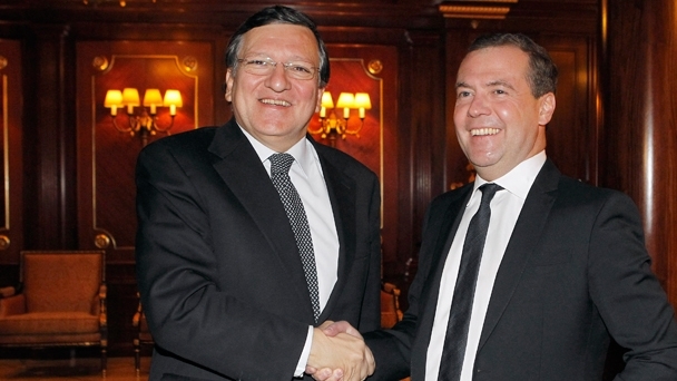 Prime Minister Dmitry Medvedev and President of the European Commission José Manuel Barroso