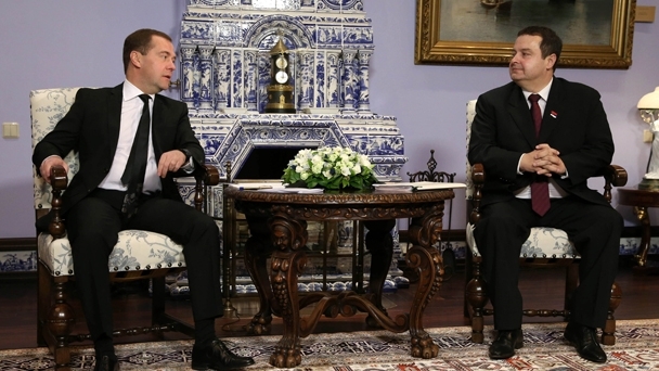Talks between Dmitry Medvedev and Serbian Prime Minister and Minister of Internal Affairs Ivica Dačić