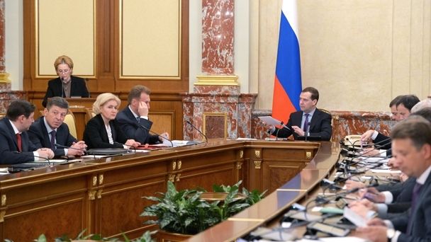 Minister of Healthcare Veronika Skvortsova reports at the Government meeting