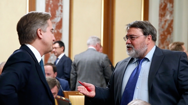 Member of the Government Expert Council and managing partner at Euroatlantic Investments Ltd Vasily Sidorov and Head of the Federal Antimonopoly Service Igor Artemyev