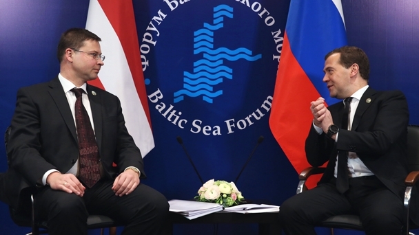 Meeting with Latvian Prime Minister Valdis Dombrovskis